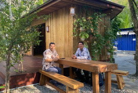 The Cross Laminated Timber (CLT) Nusantara Pavilion team
